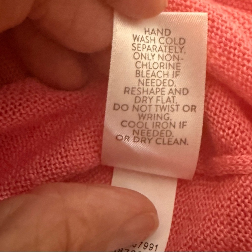 J.Jill Linen-Blend Lightweight Sweater – Pink – Size XL, 3/4 length sleeves - Picture 7 of 10